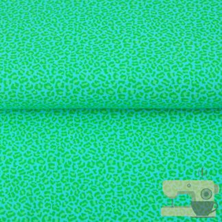 Tricot Stenzo panterprint mint/groen
