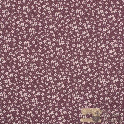 Tricot small flowers mauve