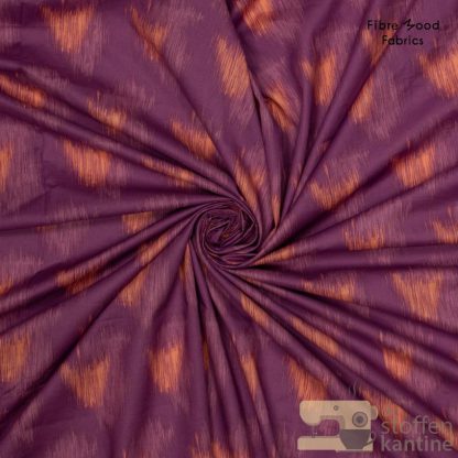 Cotton batist colorful purple orange Fibre Mood