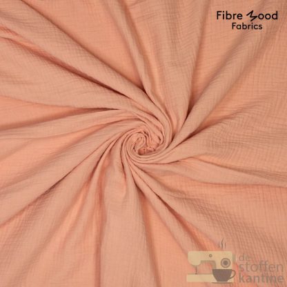 Cotton muslin 3 layer beige pink fibremood 24