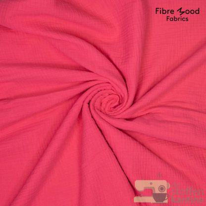 Cotton muslin 3 layer pink Fibremood 24