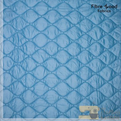 Gewatteerde stof waterproof sky blue fibre mood 25