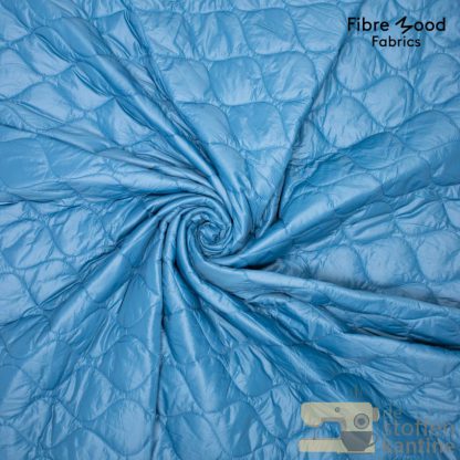 Gewatteerde stof waterproof sky blue fibre mood 25