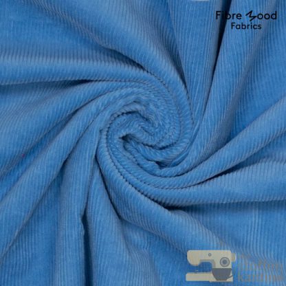 Rib cord washes sky blue fibre mood 24