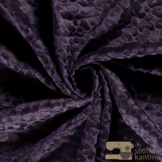 Stretch velvet panter paars