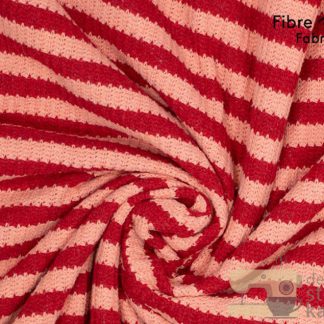 Knit co/polyester Y/D stripes red/pink fibre mood 26