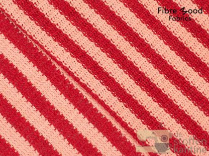 Knit co/polyester Y/D stripes red/pink fibre mood 26