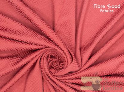 Woven polyester jacquard animal print red Fibre Mood 26