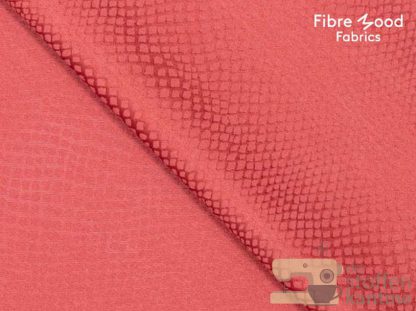 Woven polyester jacquard animal print red Fibre Mood 26