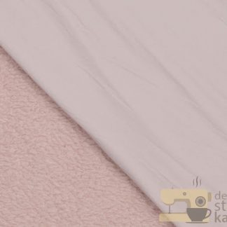 Bonded polyester fur pinkish-gray fibre mood 26