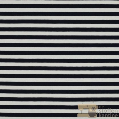 French terry stripes navy/off white