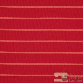 Rib yarn stripes magenta/coral